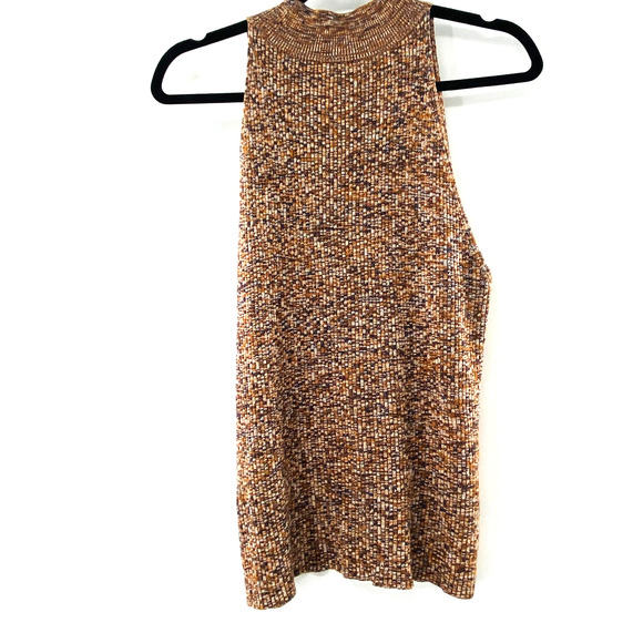 Madewell Pecan Marled Mockneck Sweater Tank Brown Warm Tones Size XL 16/18 - Picture 4 of 13